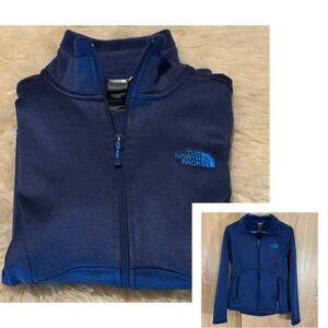 The North Face Blue Agave Softshell Fleece Full Zip Jacket